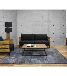 Alfombra de lana Patchwork Grigio en Ámbar Muebles