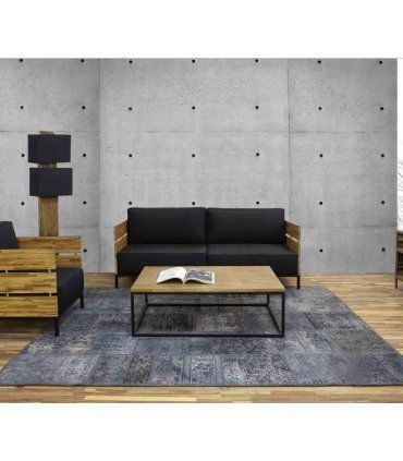 Alfombra de lana Patchwork Grigio en Ámbar Muebles
