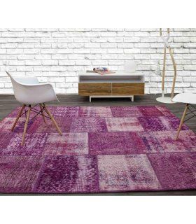 Alfombra de lana Patchwork Lavanda en Ámbar Muebles