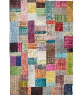 Alfombra de lana Patchwork Multicolor