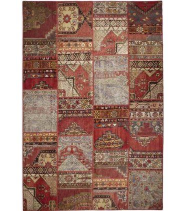 Alfombra de lana Patchwork Originale en Ámbar Muebles