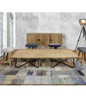 Alfombra de lana Patchwork Oxid en Ámbar Muebles