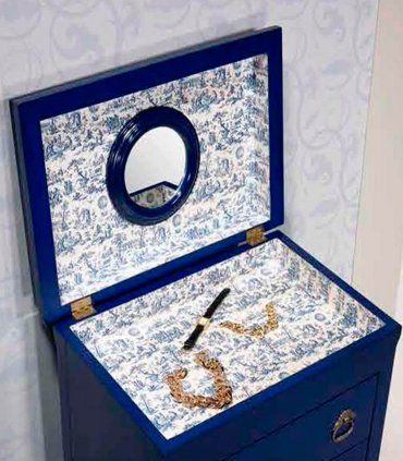 Mueble joyero clásico Bredy, detalle