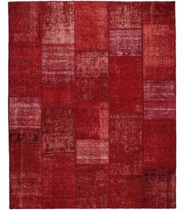 Alfombra de lana Patchwork Rosso en Ámbar Muebles