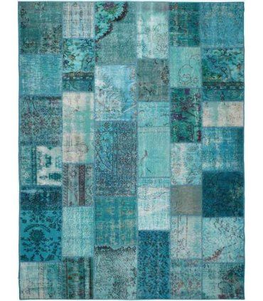 Alfombra de lana Patchwork Turchese en Ámbar Muebles