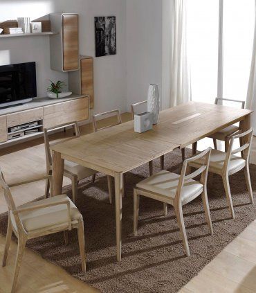 Mesa extensible nórdica Eskara, abierta
