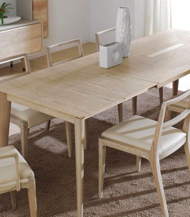Mesa extensible nórdica Eskara, detalle