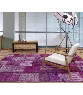 Alfombra de lana Patchwork Violeta en Ámbar Muebles