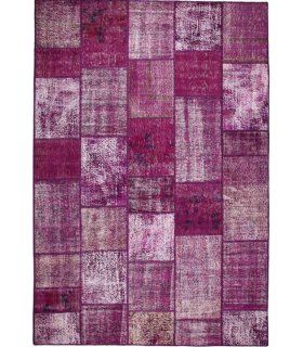 Alfombra de lana Patchwork Violeta