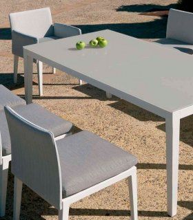 Comedor de jardín blanco Capri