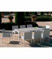 Comedor de jardín blanco Capri