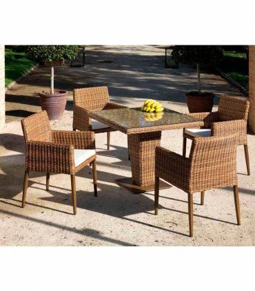 Mesa y sillones de comedor Agadir