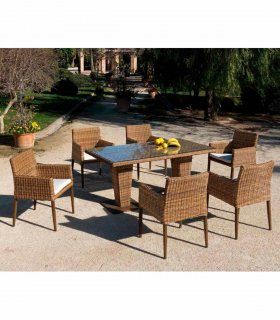 Comedor de jardín rattán Agadir
