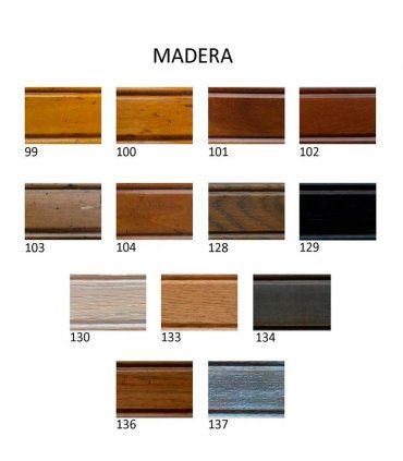 Mesita auxiliar oval clásica Esila, acabados madera
