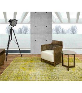 Alfombra de lana Vintage Giallo en Ámbar Muebles