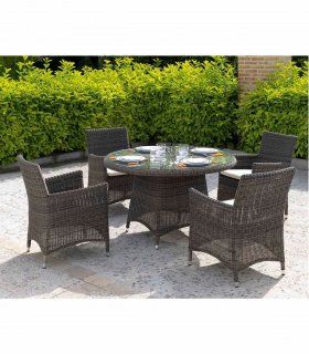 Mesa y sillones de comedor Ibiza