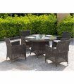 Mesa y sillones de comedor Ibiza