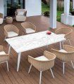 Mesa de comedor de jardín Heston