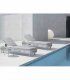 Tumbona de piscina con ruedas Burton
