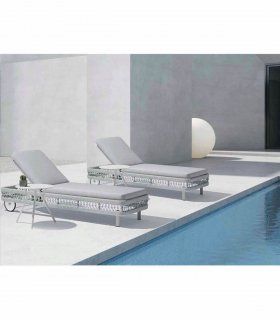 Tumbona de piscina con ruedas Burton