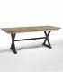 Mesa de comedor rústica extensible Teseo