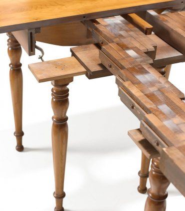 Mesa de comedor clásica extensible Tellos, vista