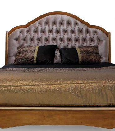 Cama clásica tapizada capitoné Viviane