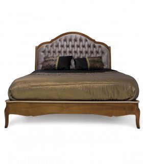 Dormitorio clásico tapizado Viviane, cama