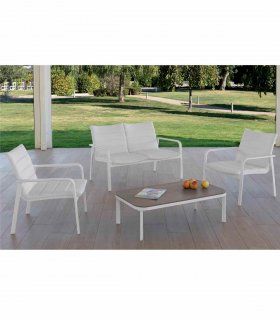 Salón blanco de jardín Cary