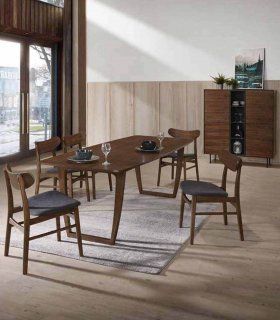Mesa comedor rectangular de estilo nórdico Dunes