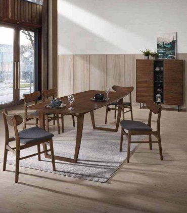 Mesa comedor rectangular de estilo nórdico Dunes