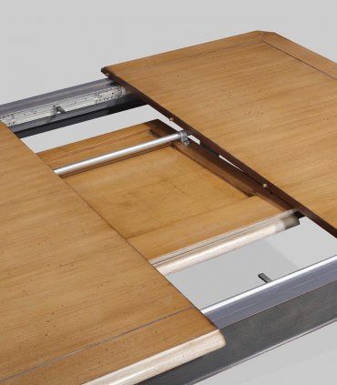 Mesa de comedor vintage Visconti, abierta