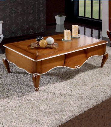 Mesa de centro clásica rectangular Baleira