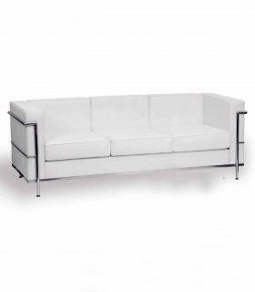 Sofá de 3 plazas Le Corbusier blanco
