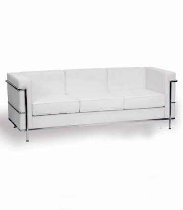 Sofá de 3 plazas Le Corbusier blanco