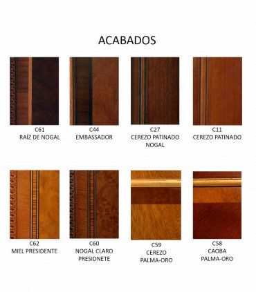 Mesa de juntas clásica Fulvia, acabados