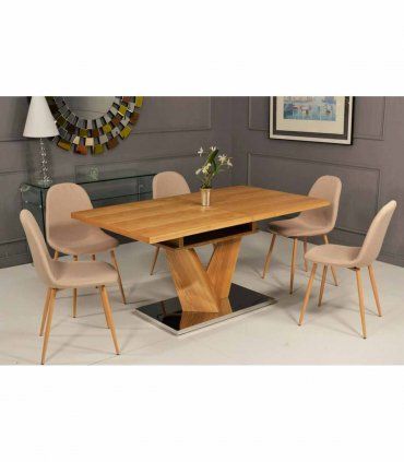 Mesa de comedor extensible moderna Decune
