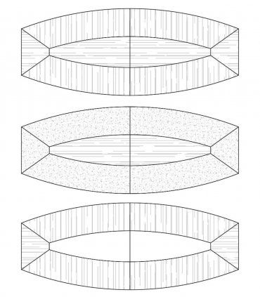 Mesa de juntas oval Versus, acabados