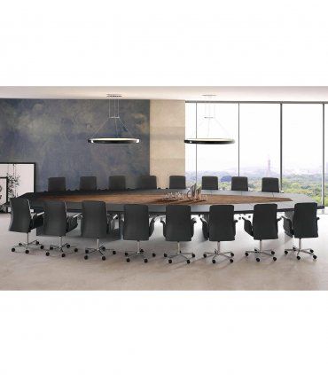 Mesa de juntas oval Versus, salón