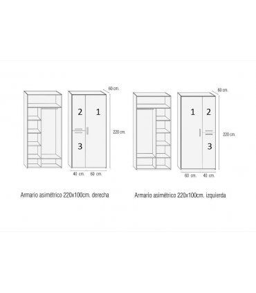 Armario juvenil Aldo en Ámbar Muebles