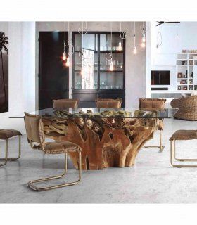 Mesa de comedor rústica Sander