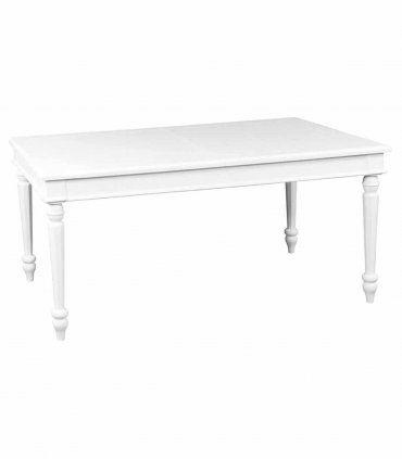 Mesa de comedor clásica blanca Bari