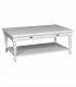 Mesa de centro 1 cajón clásica blanca Bari