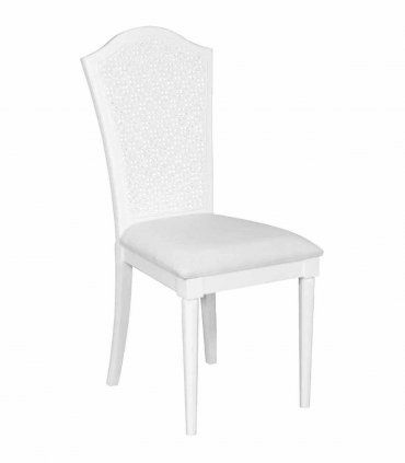 Silla clásica blanca rejilla Bari