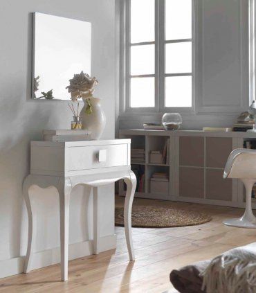 Consola moderna Esfinge Forever, lacado blanco