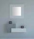 Consola moderna Áuriga Evolution, lacado blanco con porcelánico claro