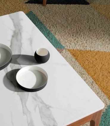 Mesa de salón contemporánea cuadrada Bellen