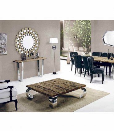 Mesa de centro reciclada Opium, salón