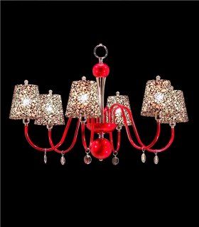 Lámpara techo negro perla bronce Vitoria, roja