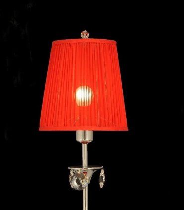 Lámpara sobremesa roja Vitoria, pantalla